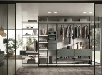 Cabina armadio Virgo V322 in nobilitato e laccato di Moretti Compact Giorno Notte