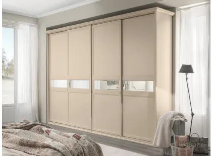 Armadio con ante scorrevoli Arcadia AM220 in melaminico e specchi di Colombini Casa