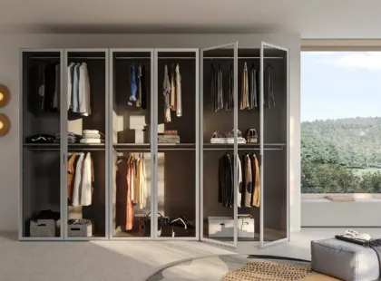 Armadio con ante battenti in vetro Golf W12 di Colombini Casa