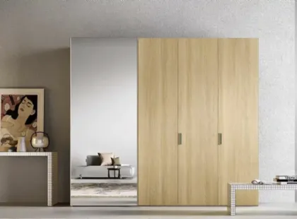 Armadio con ante battenti e scorrevoli Libeccio e Levante C257 di Moretti Compact Giorno Notte