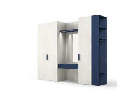 Armadio con ante battenti Utility Libeccio U453 di Moretti Compact Giorno Notte