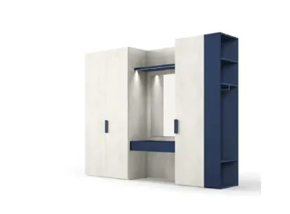 Armadio con ante battenti Utility Libeccio U453 di Moretti Compact Giorno Notte