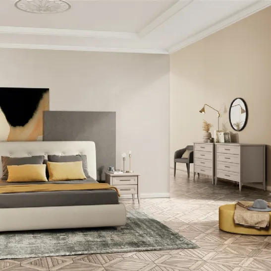 Letto Arcadia Adagio in tessuto imbottito di Colombini Casa
