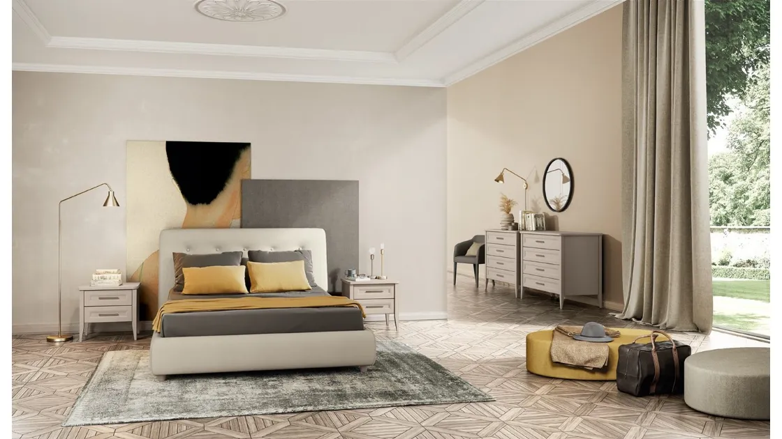 Letto Arcadia Adagio in tessuto imbottito di Colombini Casa