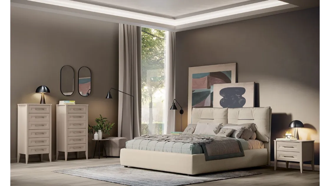 Letto Arcadia Kiss in tessuto imbottito di Colombini Casa