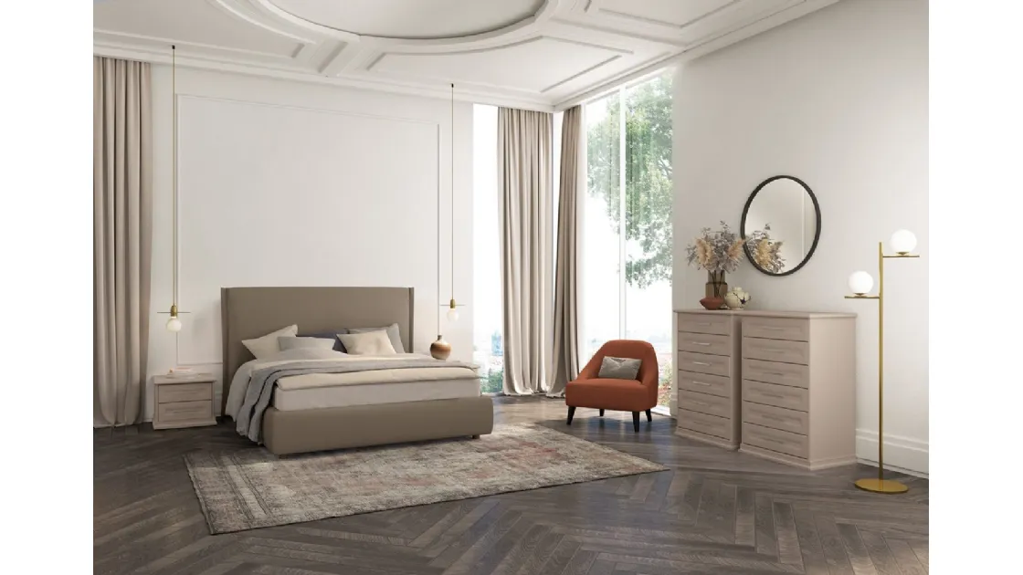 Letto in tessuto imbottito Arcadia Norma di Colombini Casa