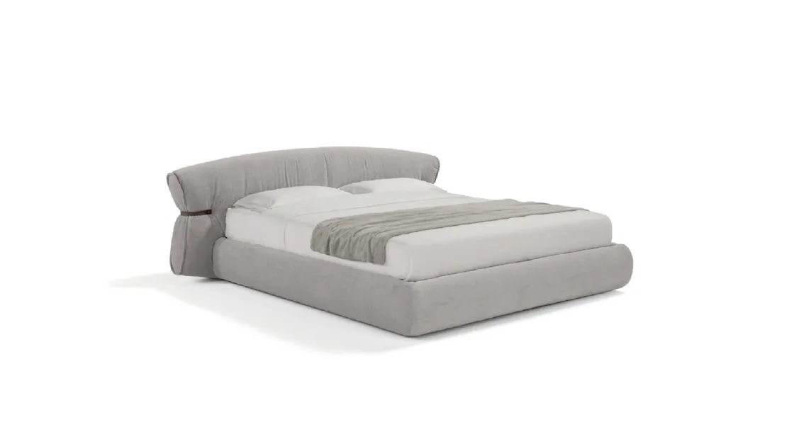 Letto matrimoniale Bonbon in tessuto imbottito di Max Divani