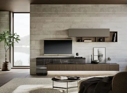 Parete Attrezzata Composizione Horizon 1014 di Mobilgam