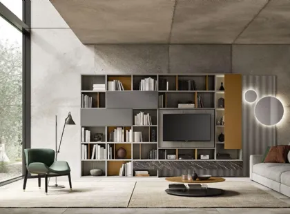 Parete Attrezzata Composizione Horizon 1023 di Mobilgam