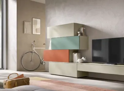 Parete Attrezzata Kosmos KF109 di Moretti Compact Giorno Notte