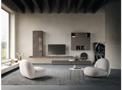 Parete Attrezzata Composizione Horizon 916 di Mobilgam