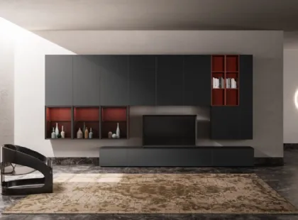 Parete Attrezzata Composizione Giorno SM2226 di Zalf