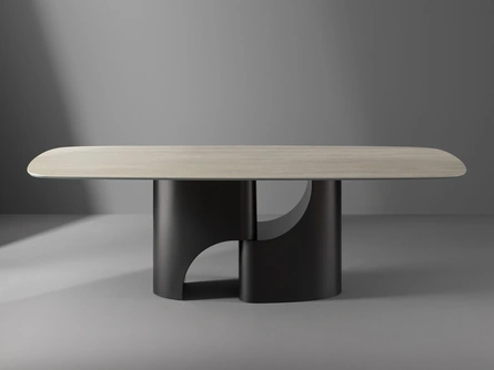 Tavolo Taijitu con top in ceramica di Bonaldo