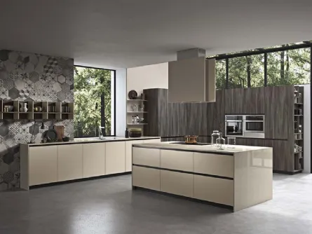 Cucina Moderna Emporio Job con isola di Dibiesse