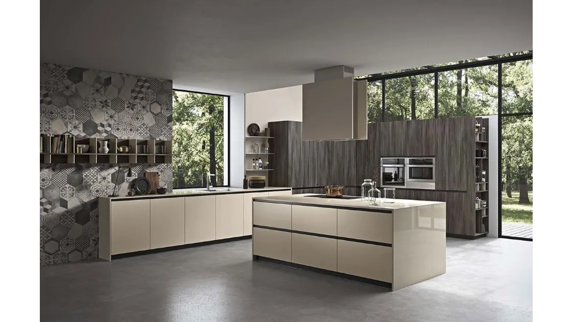 Cucina Moderna Emporio Job con isola di Dibiesse