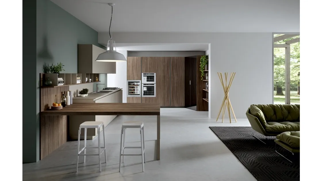 Cucina Moderna Emporio Lab con penisola di Dibiesse