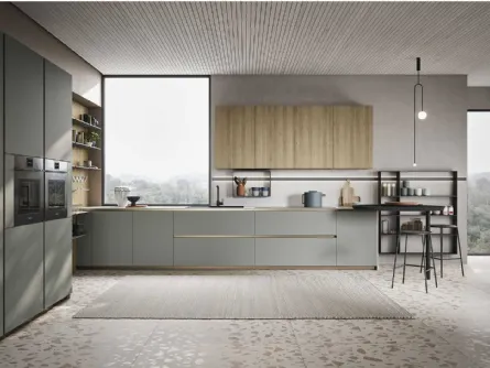 Cucina Moderna Emporio Time con penisola di Dibiesse