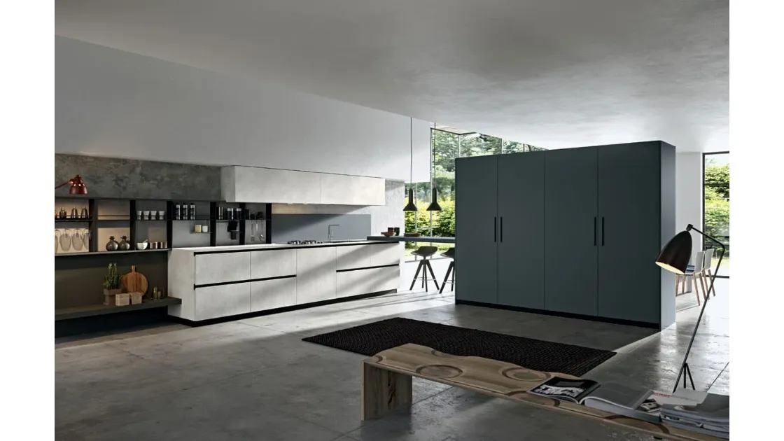 Cucina Moderna Emporio Time con penisola di Dibiesse