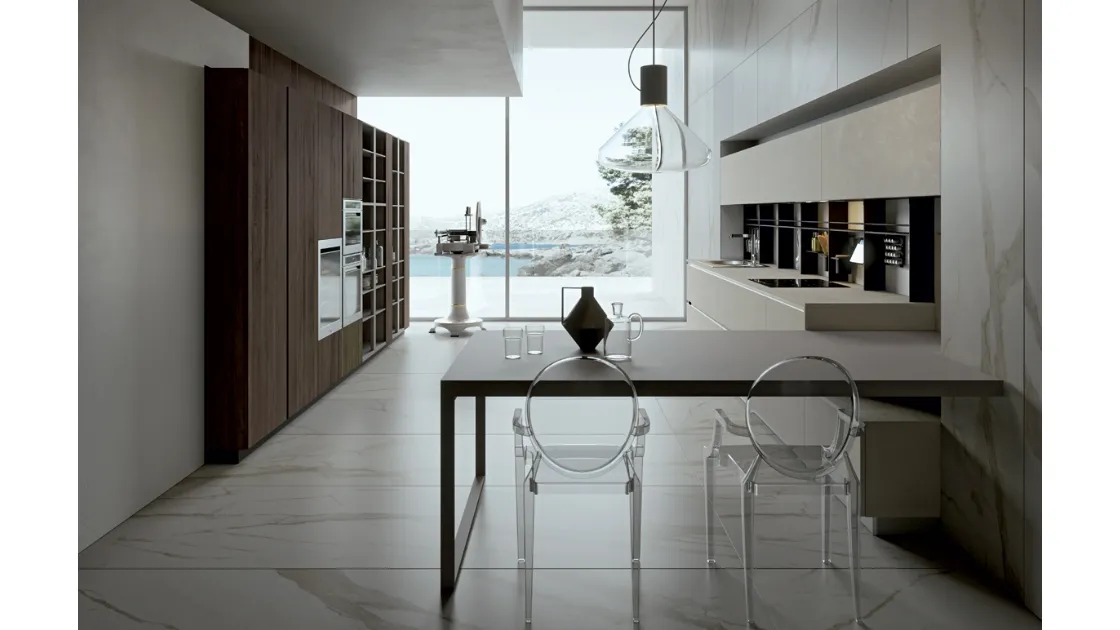 Cucina Moderna Emporio Time con penisola di Dibiesse