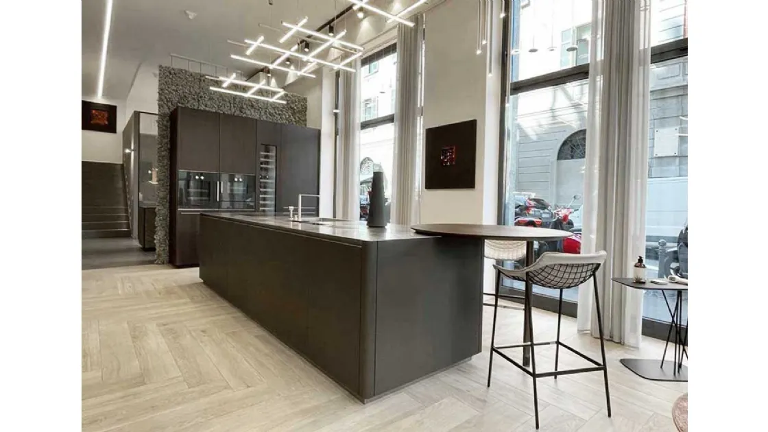Cucina Moderna in alluminio Filo con isola di Dibiesse